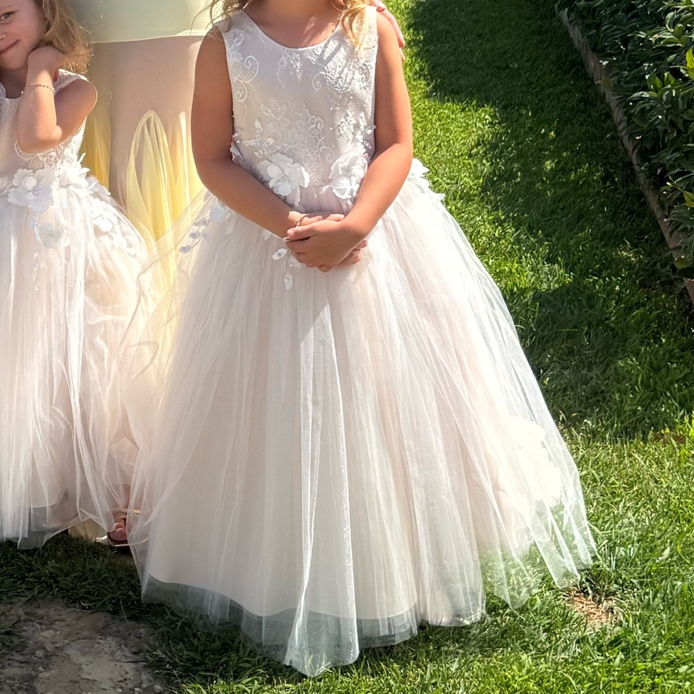 Elegant White Kids Dress